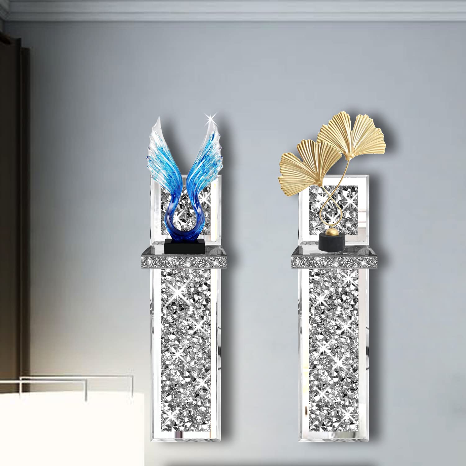 ZOLAPI silver mirrored sconces mounted for modern living spaces ambiance