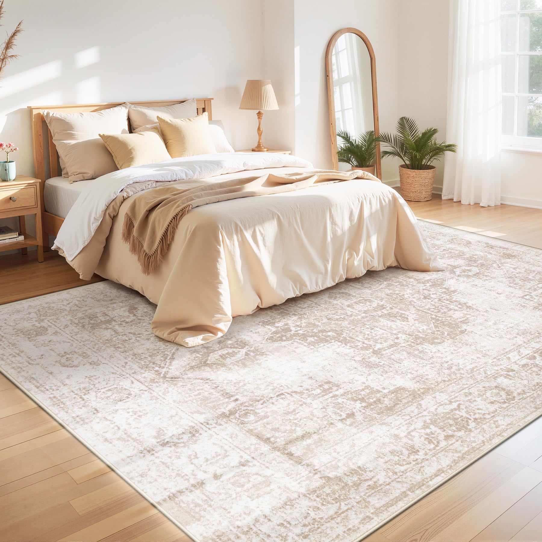 Soft textile detail of Zomfy 8x10 washable rug