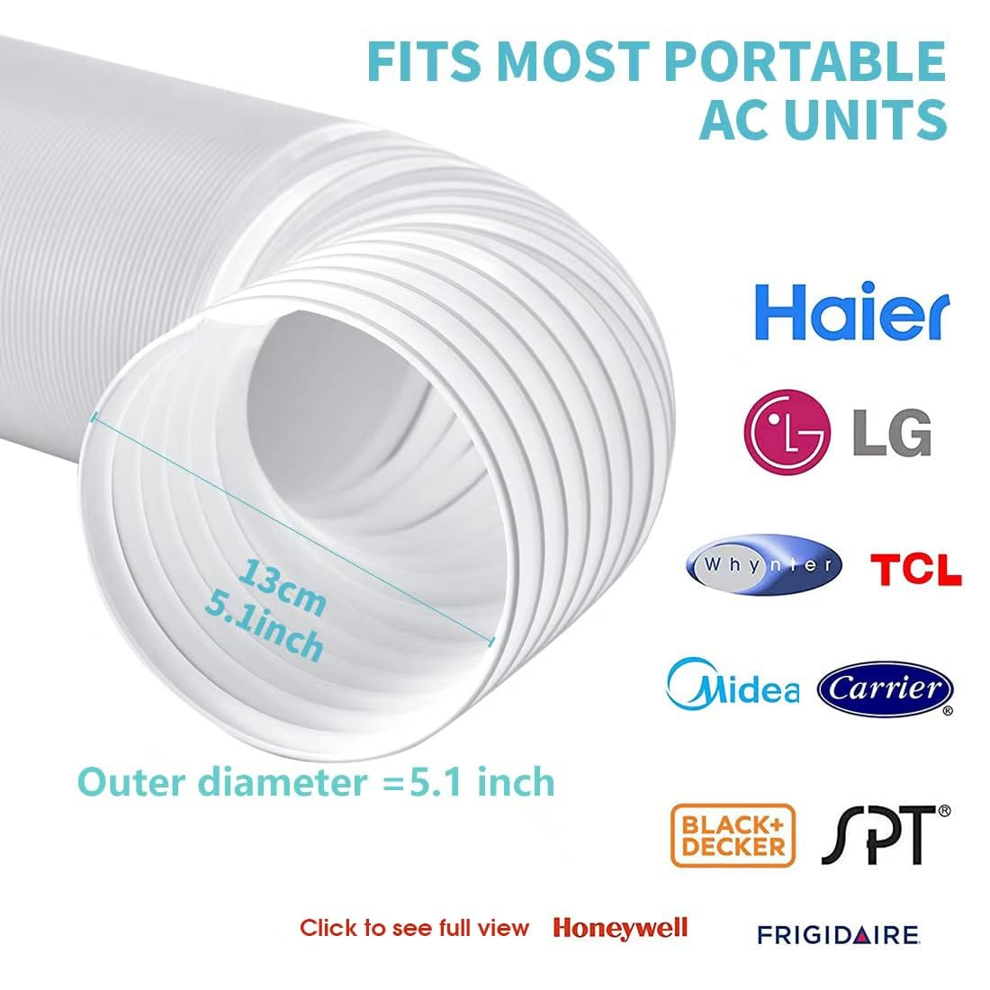 Zomia AC hose uses polypropylene for heat resistance and long life.