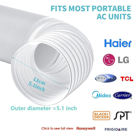 Zomia AC hose uses polypropylene for heat resistance and long life.