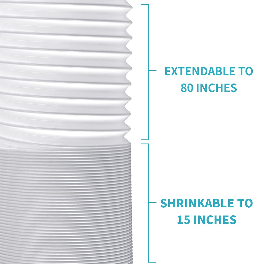 Zomia AC hose features a steel ring inside for durable, flexible operation.