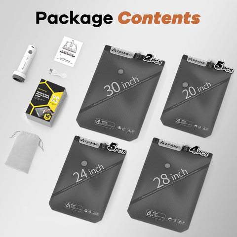 Z ZONAMA sealing clip instruction ensures leak-free sealing before vacuuming.