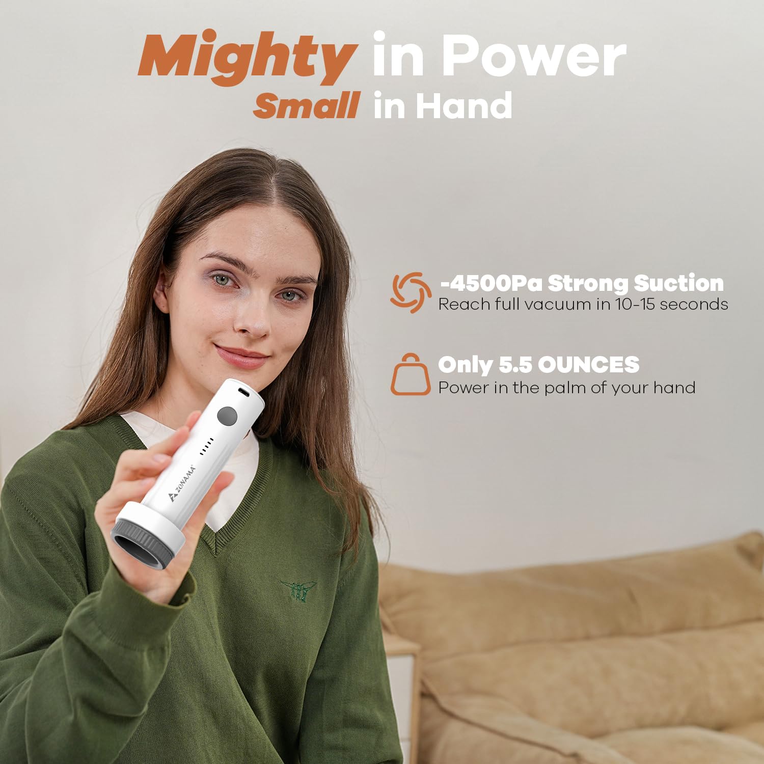 Z ZONAMA Type-C charger powering cordless packing on the go.
