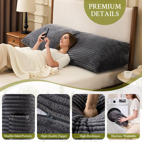 Zonamat headboard pillow side pockets keep remotes and phones within reach