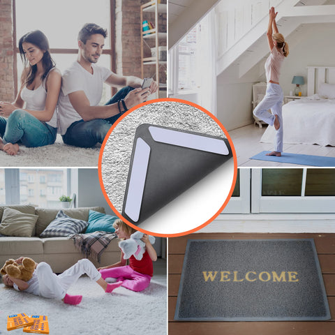 ZONGOOL double-sided rug pad keeps carpets in place on flat surfaces.