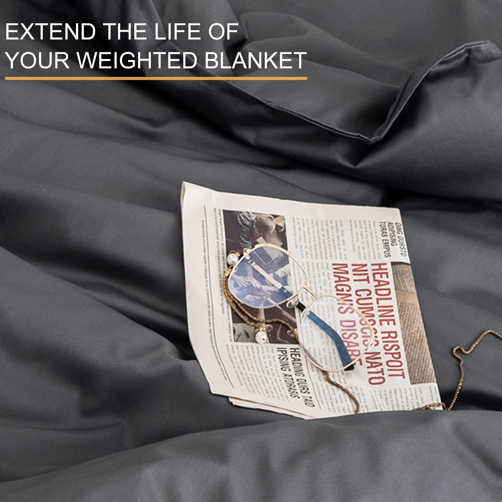 ZonLi duvet cover with eight attachment ties securely holds the blanket in place.