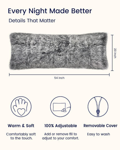 ZonLi Fluffy Body Pillow pregnancy-support for comfortable rest.