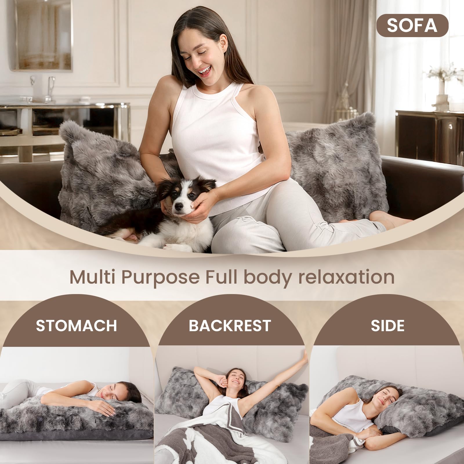 ZonLi side sleeper support contours softly for back and legs.