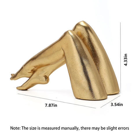 Zonsuli desktop golden legs sculpture brightens workspaces with elegant resin craftsmanship.