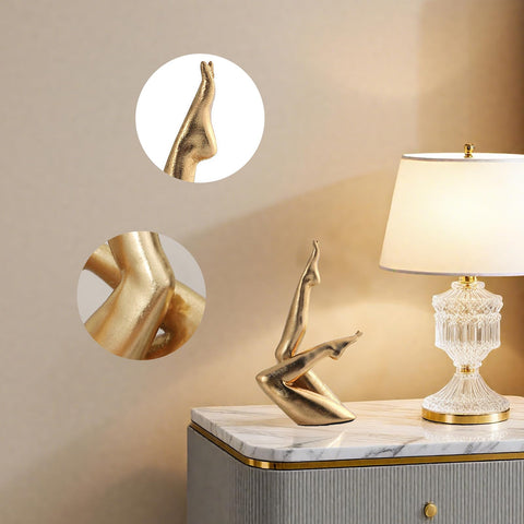 Zonsuli sculpture features cotton felt bottoms to protect surfaces.