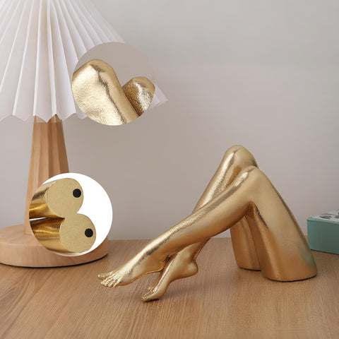 Zonsuli office gold leg statue combines style and stability on shelves or desks.