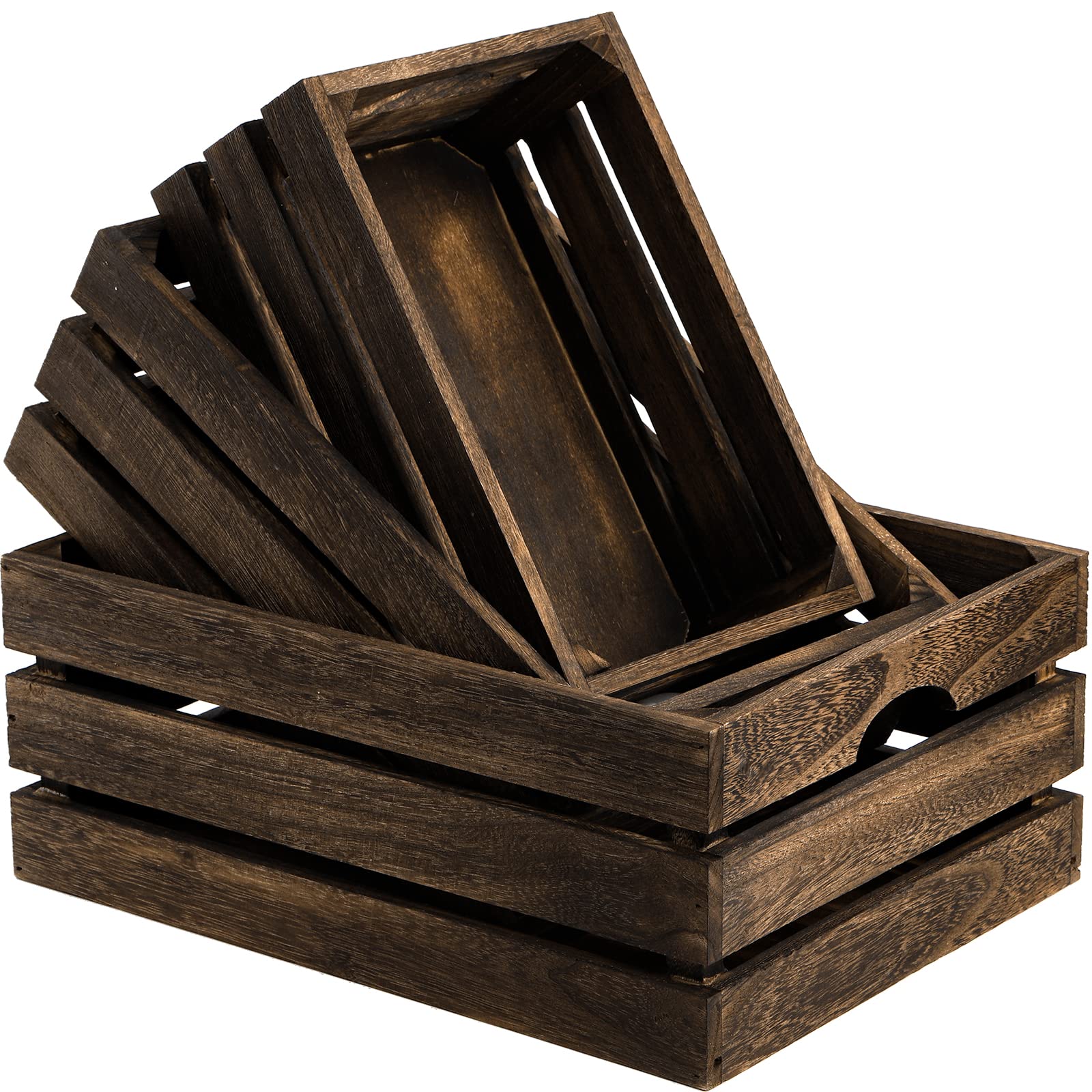 ZOOFOX nesting crates set of three with handles for versatile storage