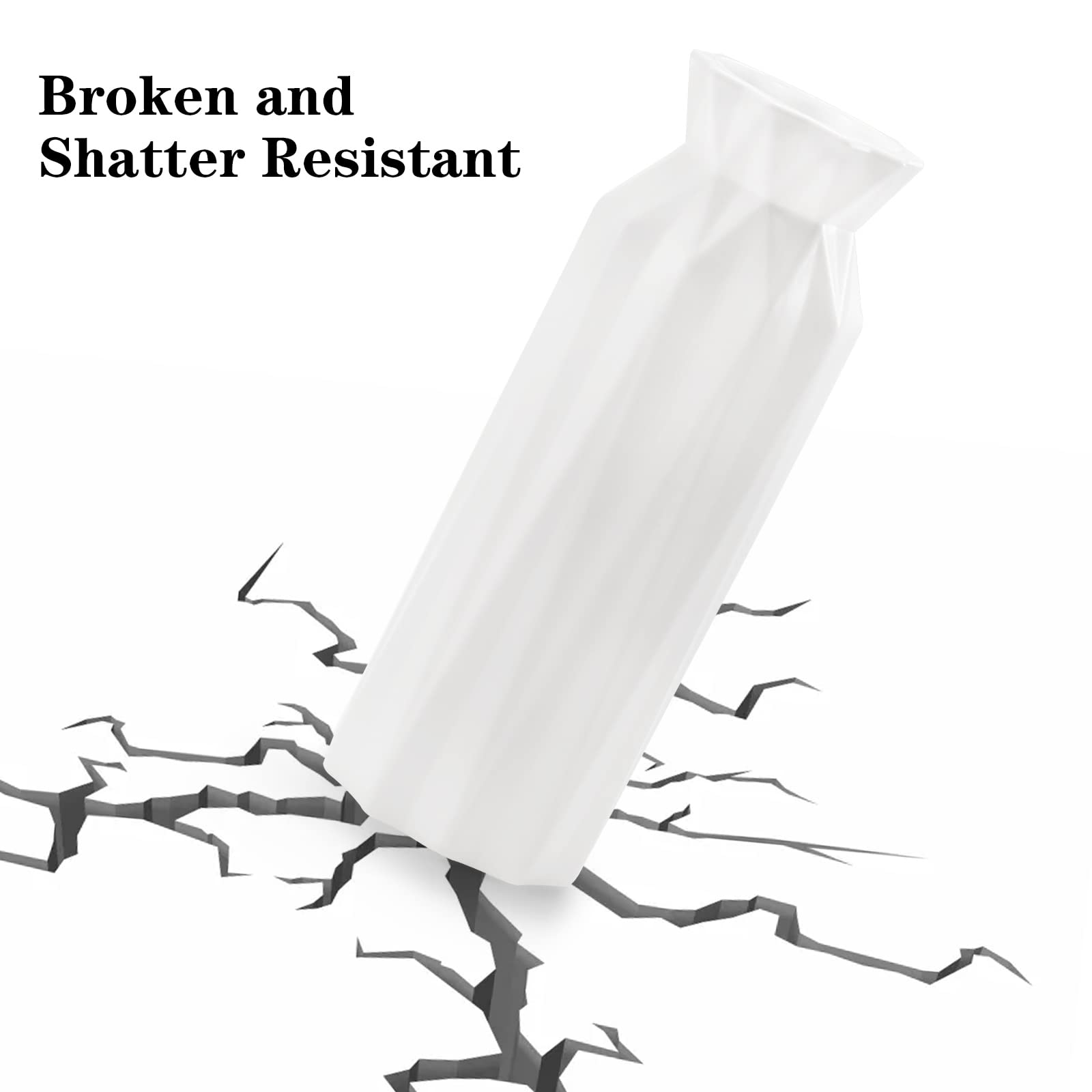 ZOOFOX office decor origami vase white, modern and durable.