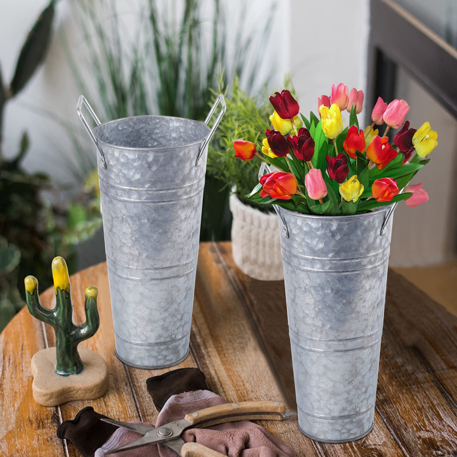 ZOOFOX outdoor wedding decor ideas featuring rustic vases.
