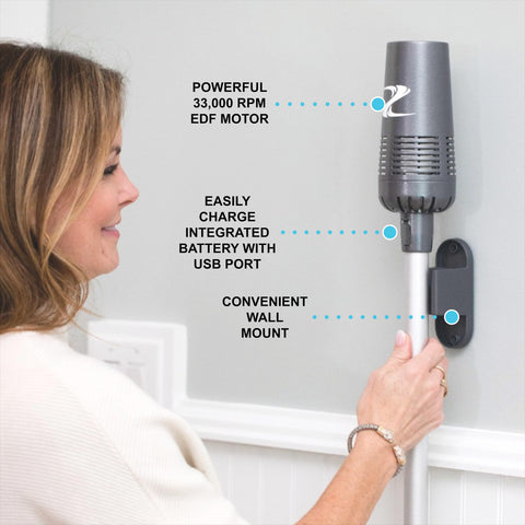 ZoomBroom quiet operation minimizes disturbance during cleaning.