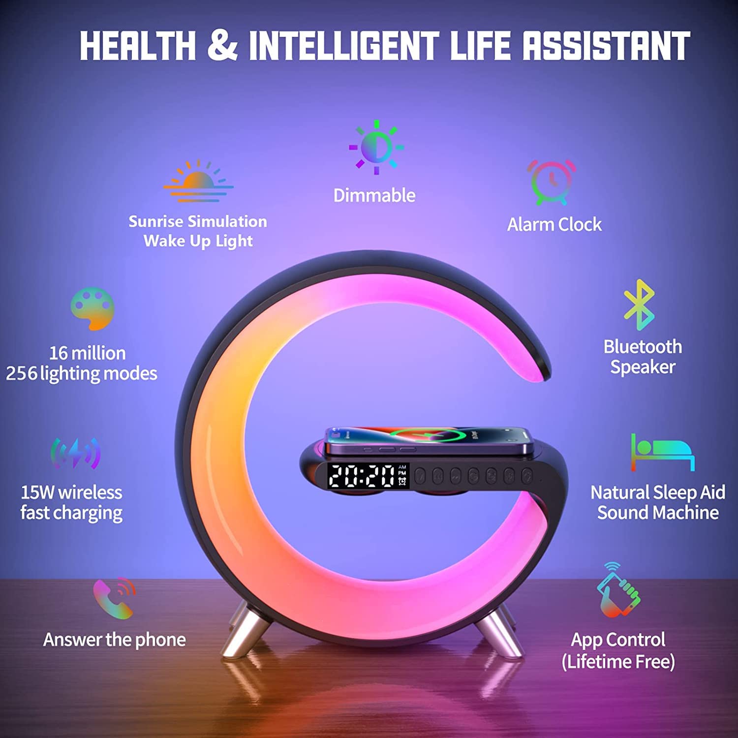 ZORAST BKDRL RGB atmosphere lamp glowing softly for mood lighting