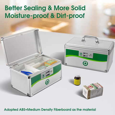 ZORVIDSON medicine lock box removable-tray demonstrates easy organization and faster access.