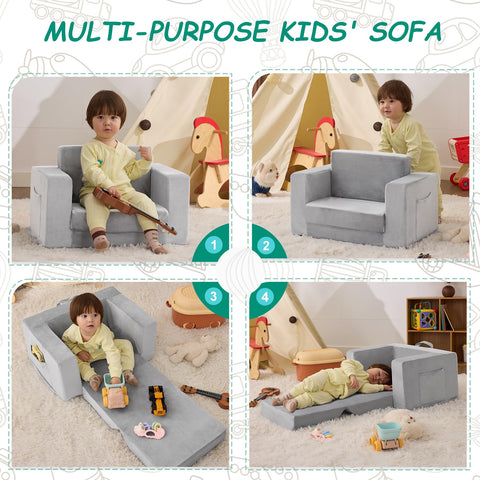 Zorvoxz Kids Couch rounded edges promote safe use for toddlers.