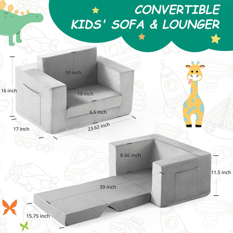 Zorvoxz Kids Couch fabric in soft Dutch flannel for skin-friendly comfort.