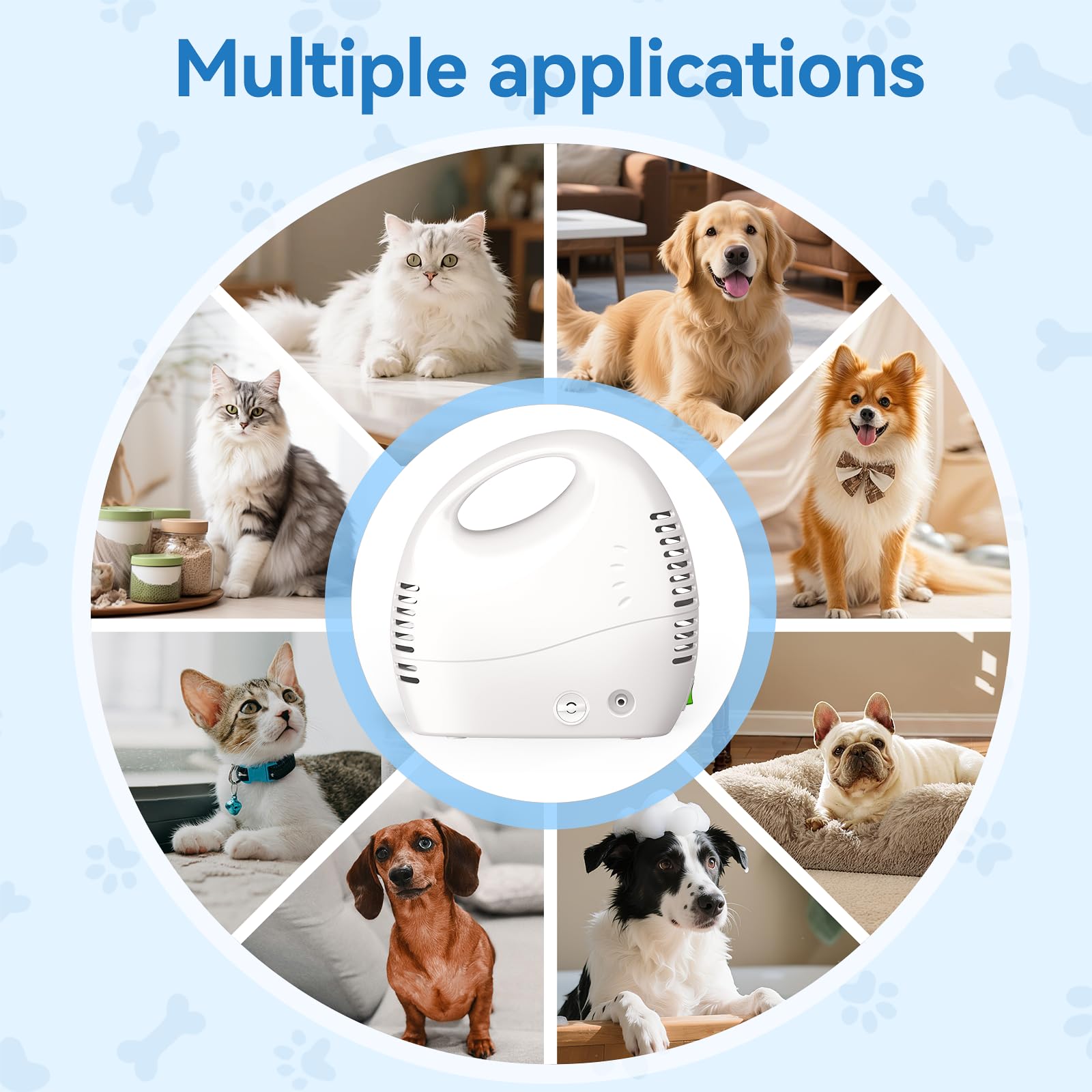 Zorymz flow-control dial demonstrates precise mist output for pets.