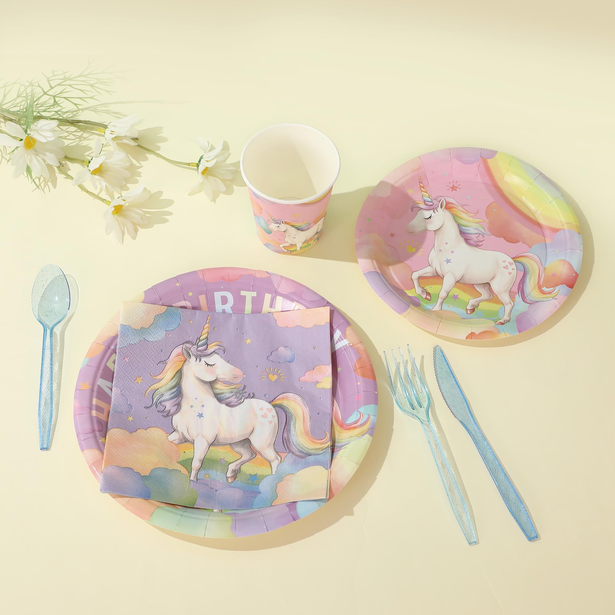 Zotmala unicorn dessert plates 7in add charm and tidy portions for treats