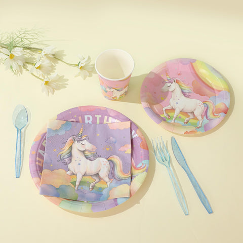 Zotmala unicorn dessert plates 7in add charm and tidy portions for treats