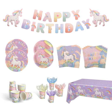Zotmala unicorn dinner plates 9in add color and easy cleanup after celebration