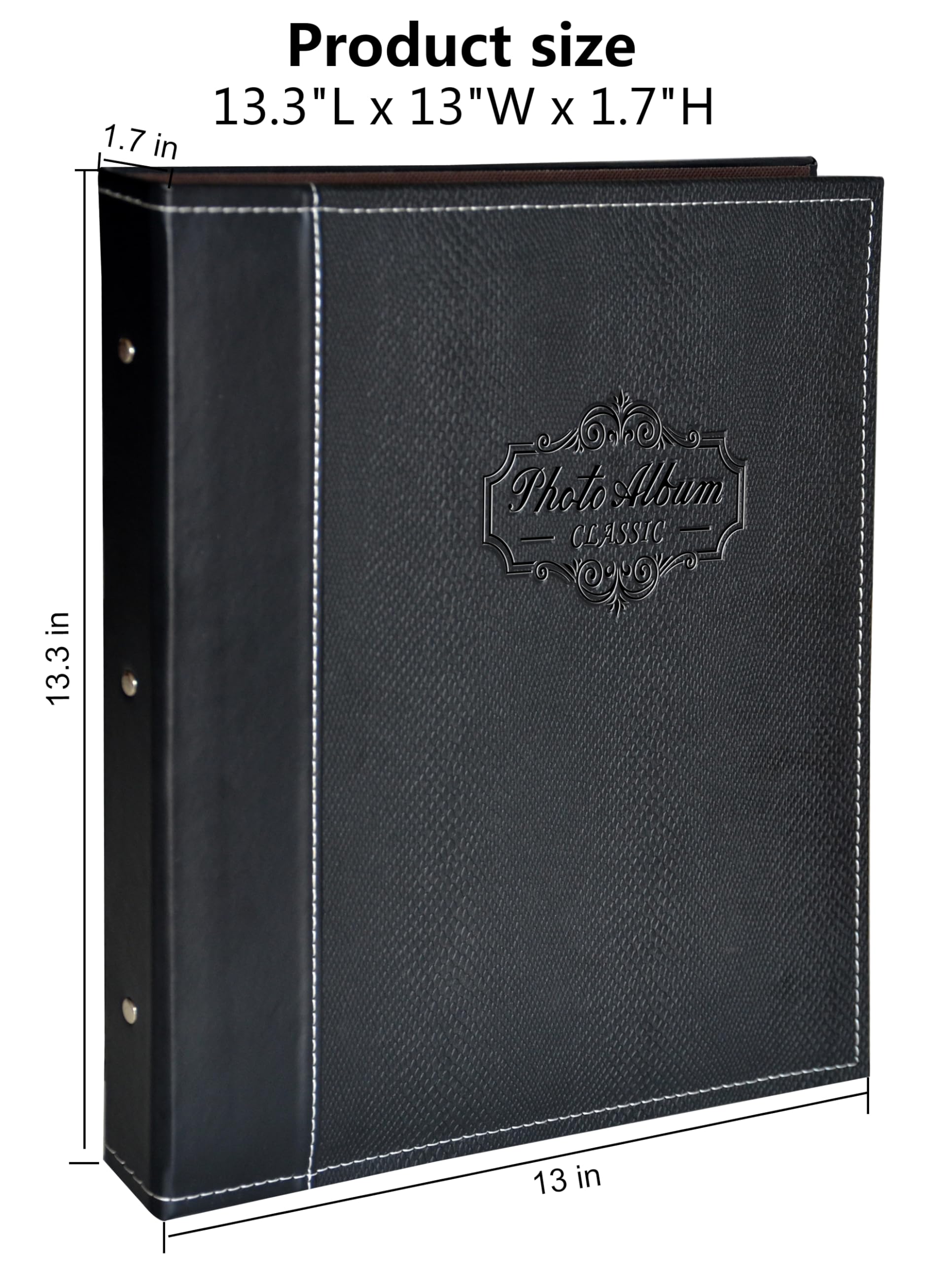 Zoview Art photo album holds 3x5 to 8x10 photos with ease.