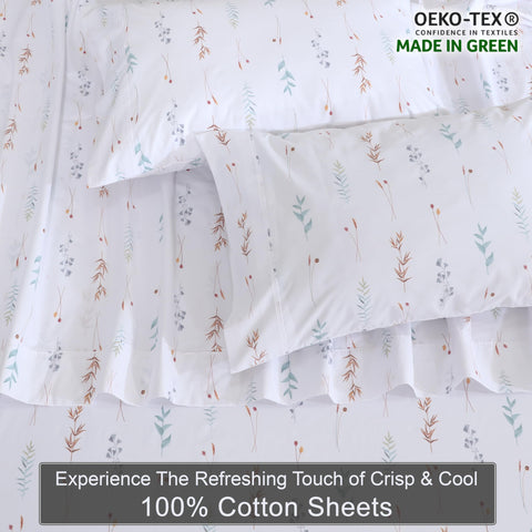 ZOYER Fairy Meadows percale weave detail emphasizes lightweight, cool sleep texture