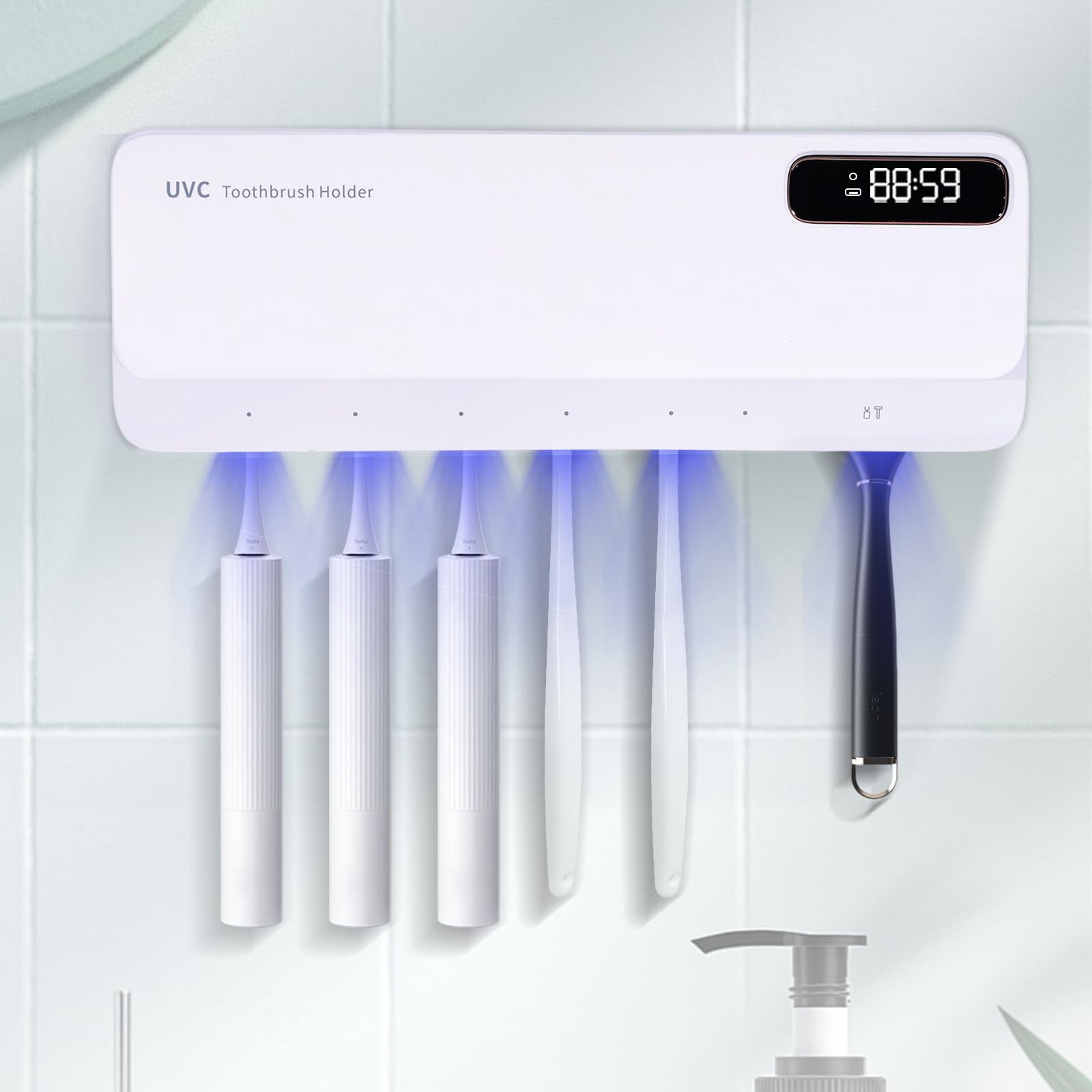 ZOZOO UV toothbrush sanitizer holder cover enabling quick, hygienic drying after use.