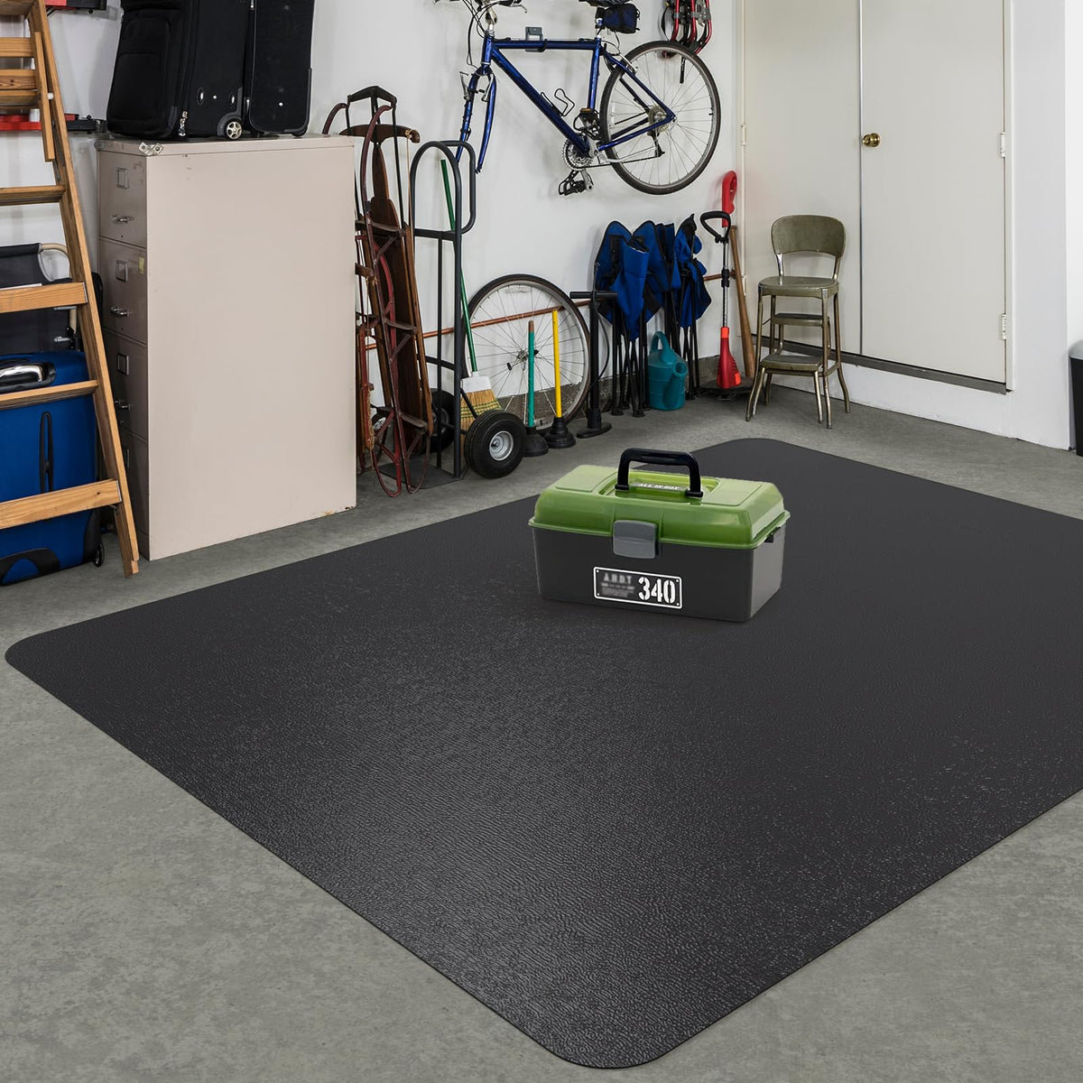 ZPAI Area Floor Mat under dining table provides spill protection and easy cleanup