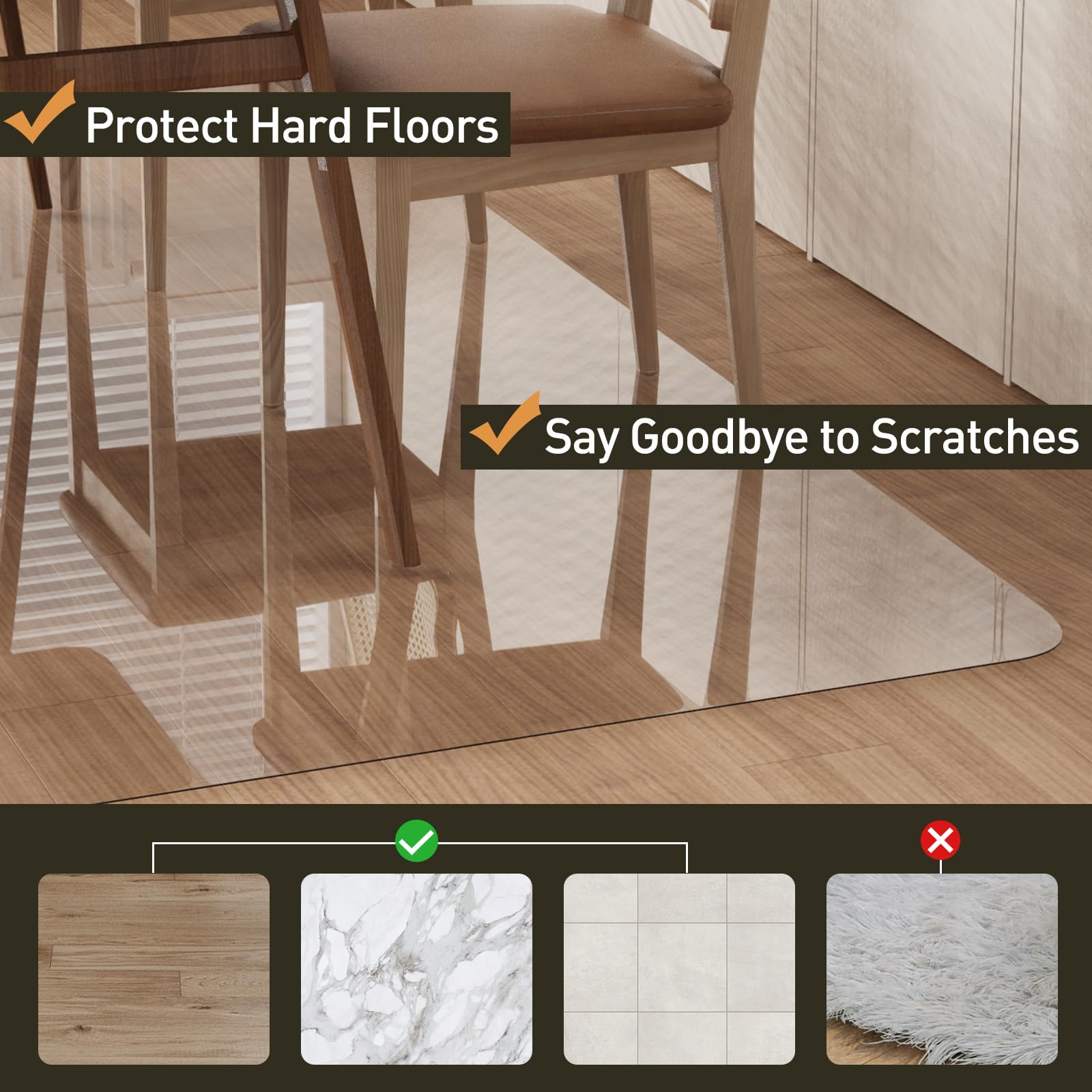 ZPAI waterproof splat mat keeps kitchen floors dry and easy to wipe.