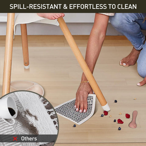 ZPAI spill-resistant vinyl mat for quick cleanup after meals.