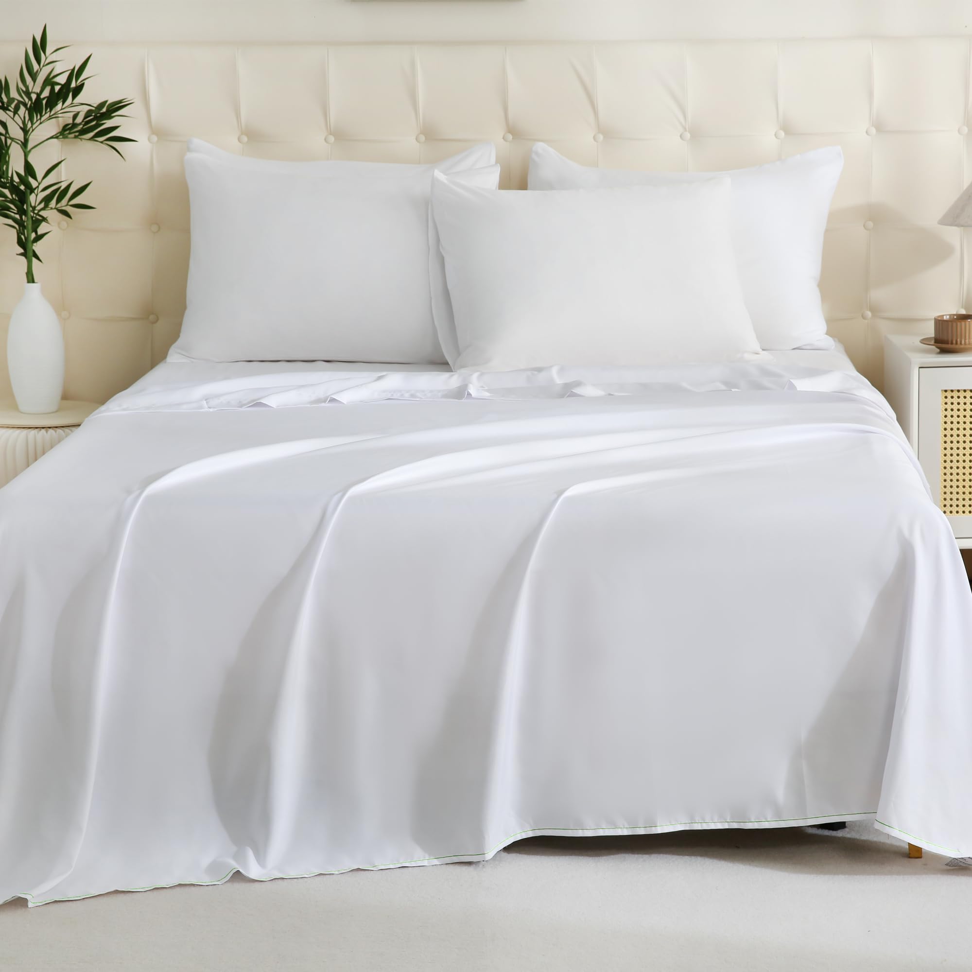 ZPECC King flat sheet four-pack provides consistent color and size.