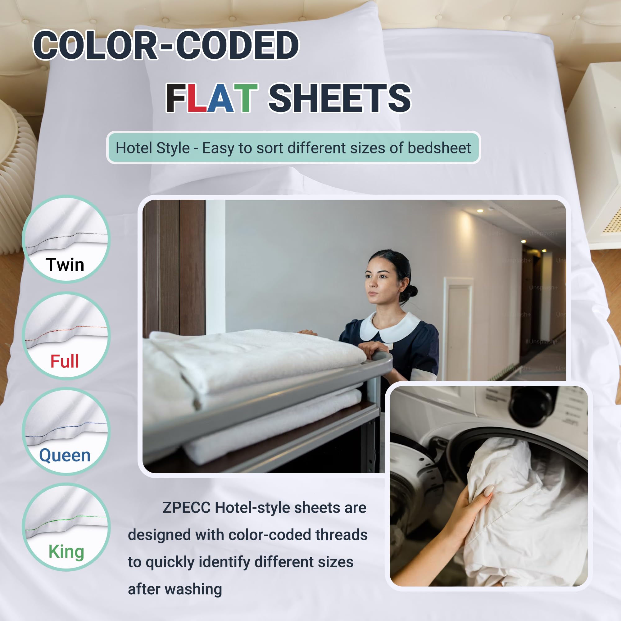 ZPECC six-pack bulk bedding packaging supports hotel and vacation property resales.