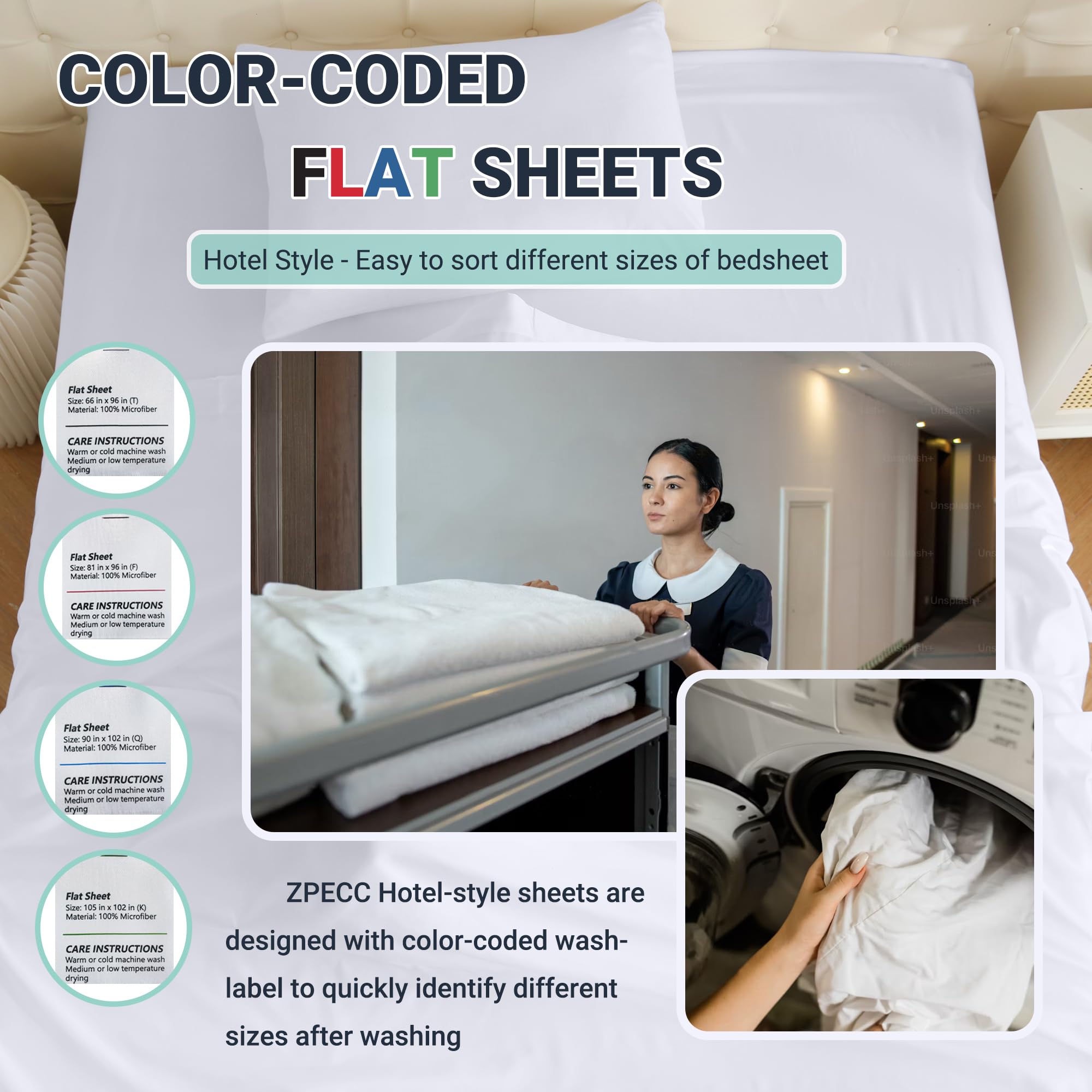 ZPECC soft brushed microfiber fabric for comfortable nightly use.