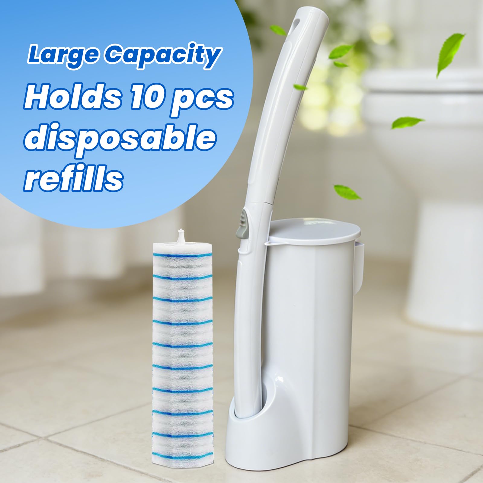 Zpzrxm toilet wand set for simple, space-saving bathroom organization.
