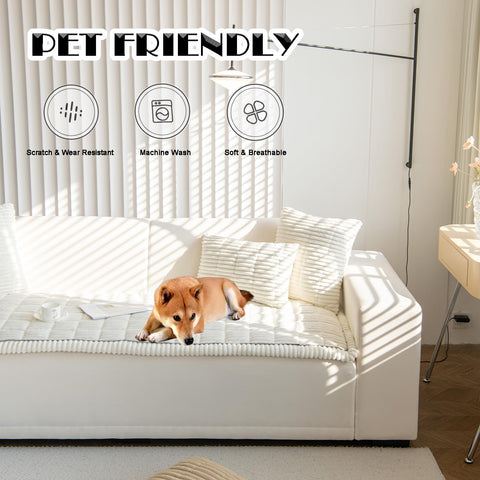 ZQFFB pet couch cover with non-slip backing keeps sofa in place