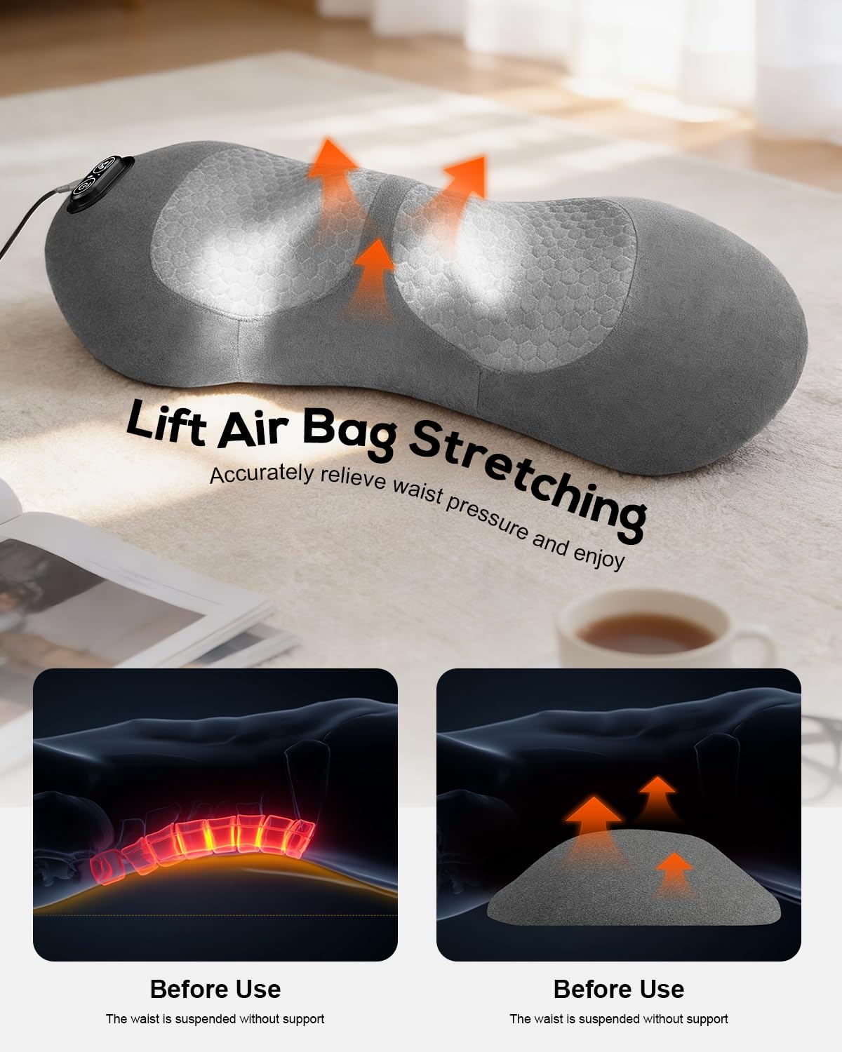 Zrpeo breathable air-mesh fabric keeps you cool while massaging
