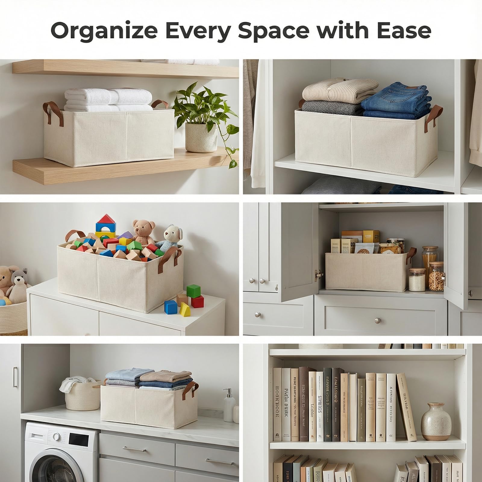 Zruitong bins help keep clothes neat in a wardrobe.