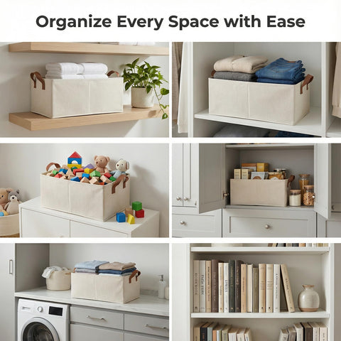 Zruitong bins help keep clothes neat in a wardrobe.