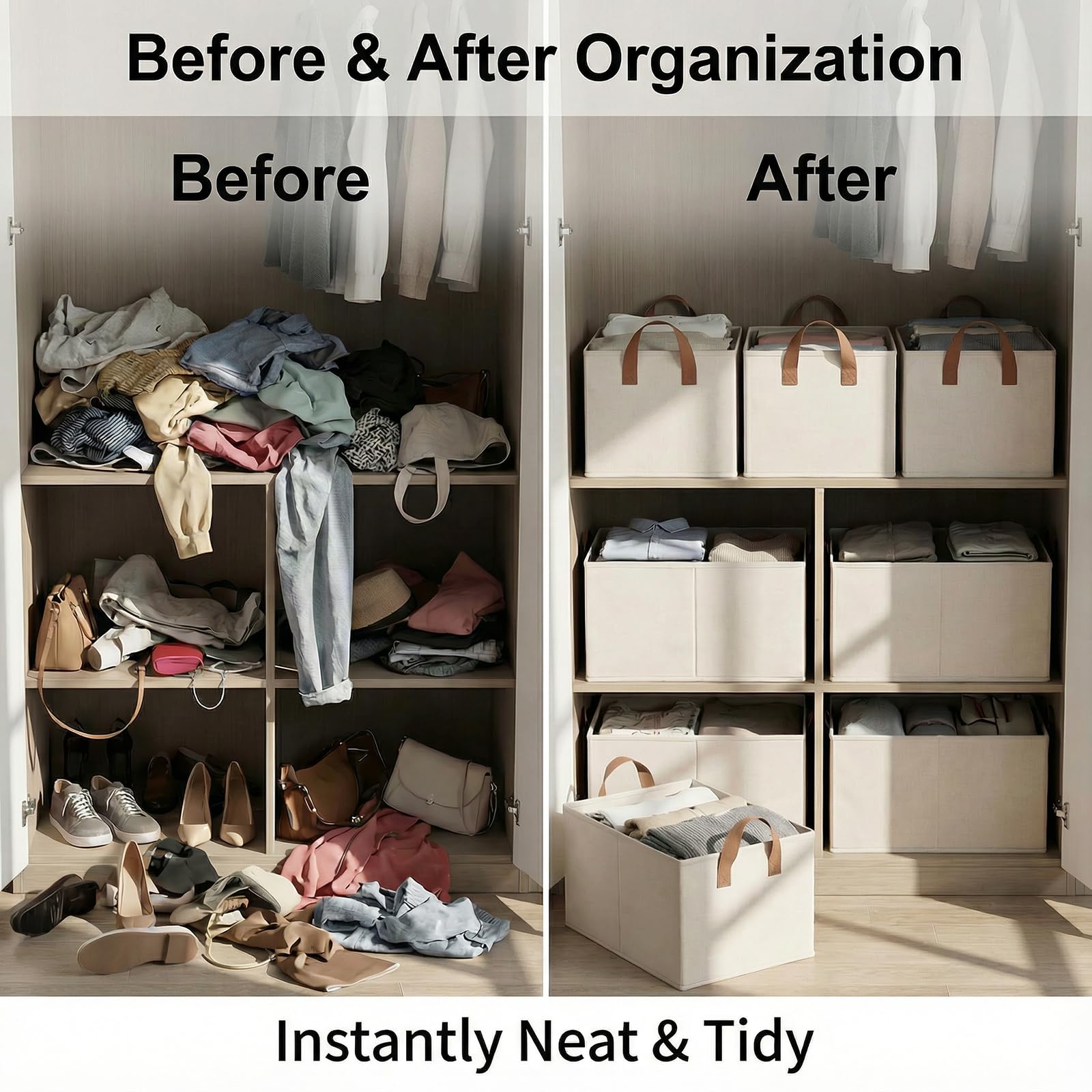 Zruitong bin keeps toys organized on nursery shelves.