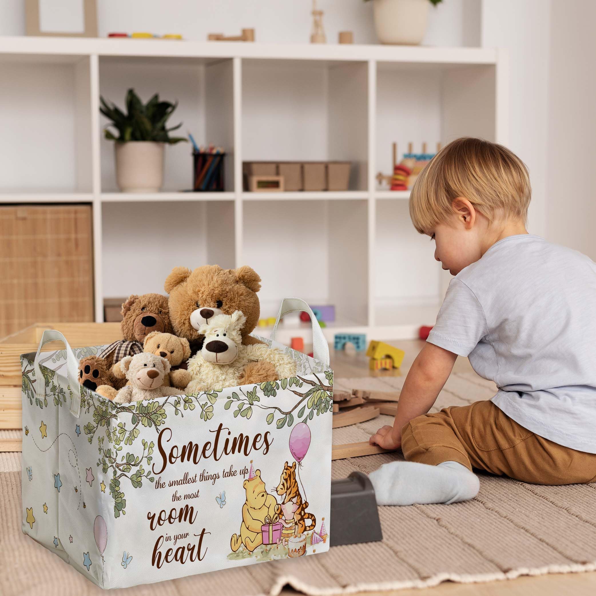 ZsaTuiy Winnie basket with double handles for easy carrying