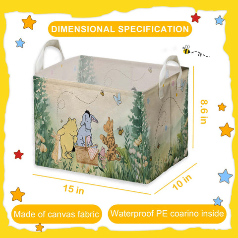ZsaTuiy Winnie storage basket inside waterproof coating protects contents.