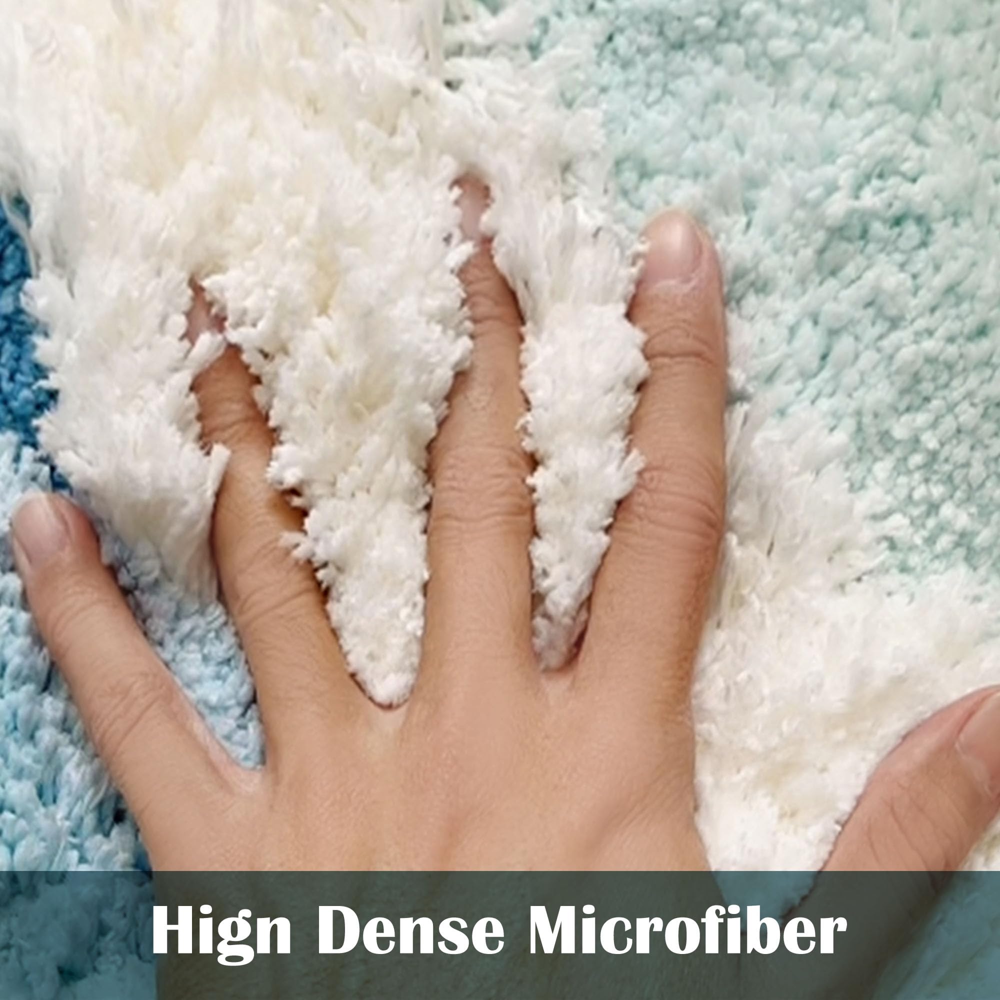 ZSHIFANG Navy moss rug suits bathrooms, bedrooms, and hallways.