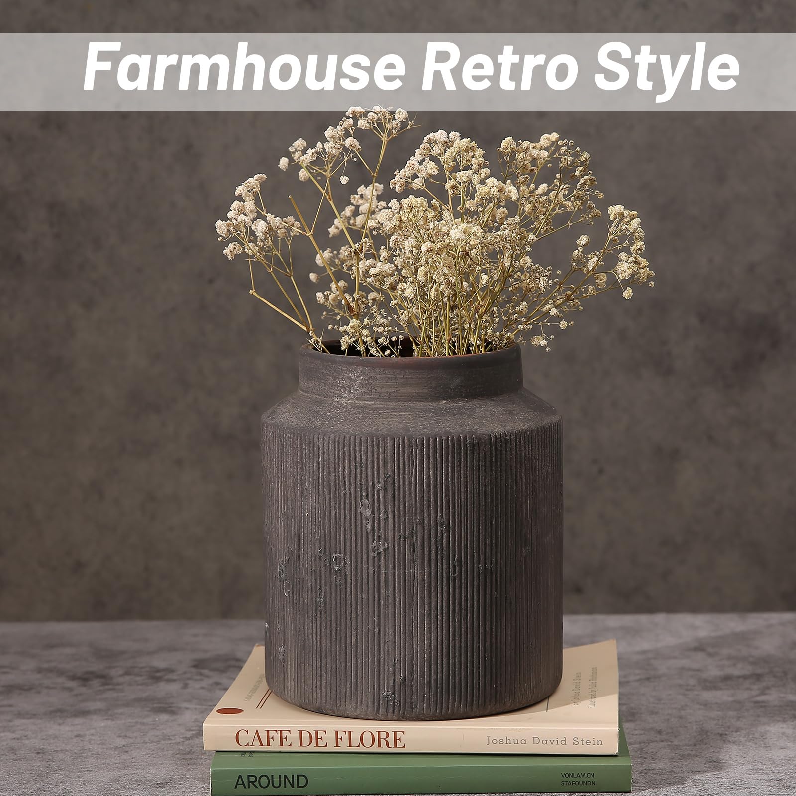 ZSHLXM stoneware vase sized 6.1 inches for table centerpiece