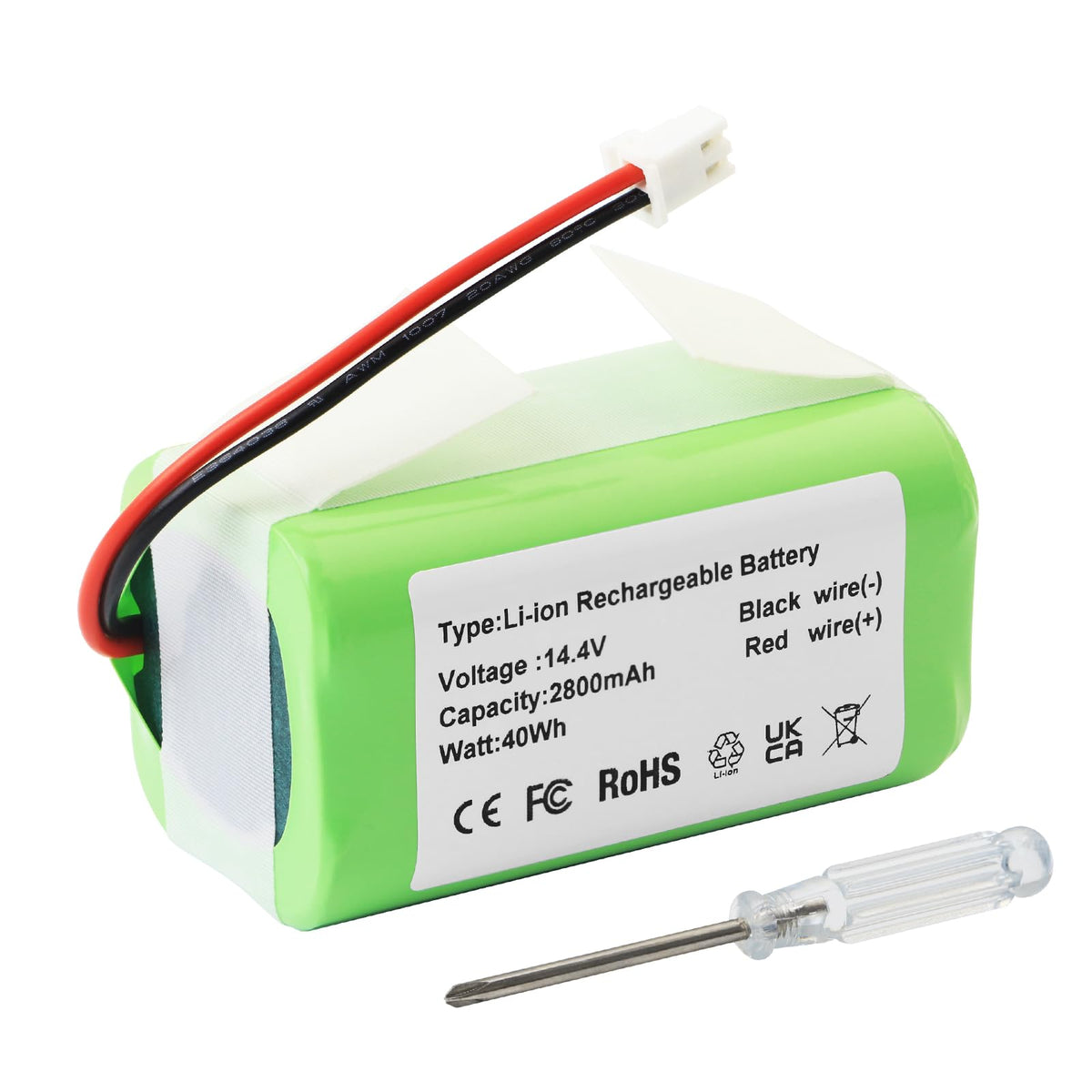 ZTHY RVBAT850 front view battery ready for Shark vacuums