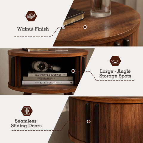ZttRiee bedside night stand compact and versatile for bedrooms.
