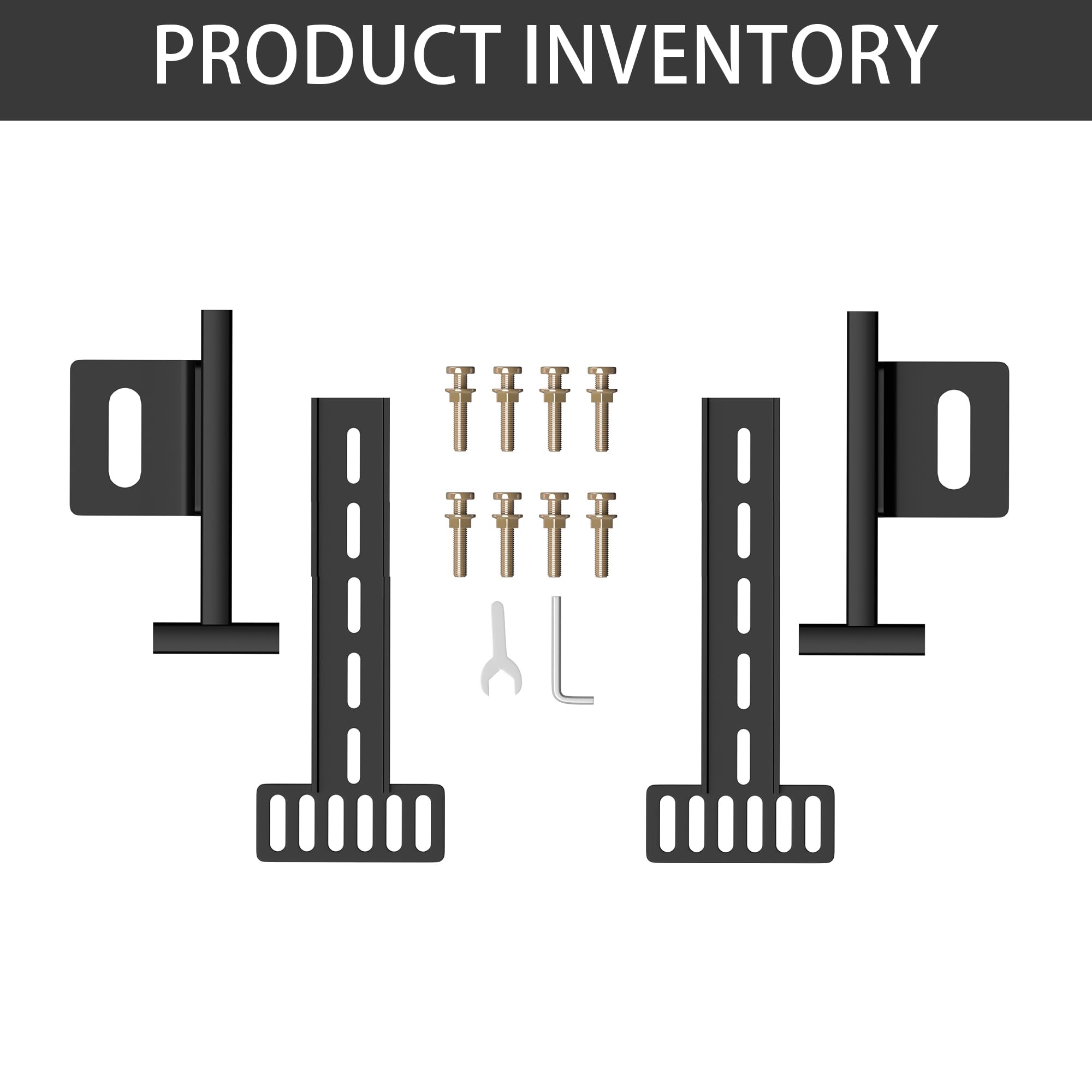 14-gauge steel headboard brackets for durable support.
