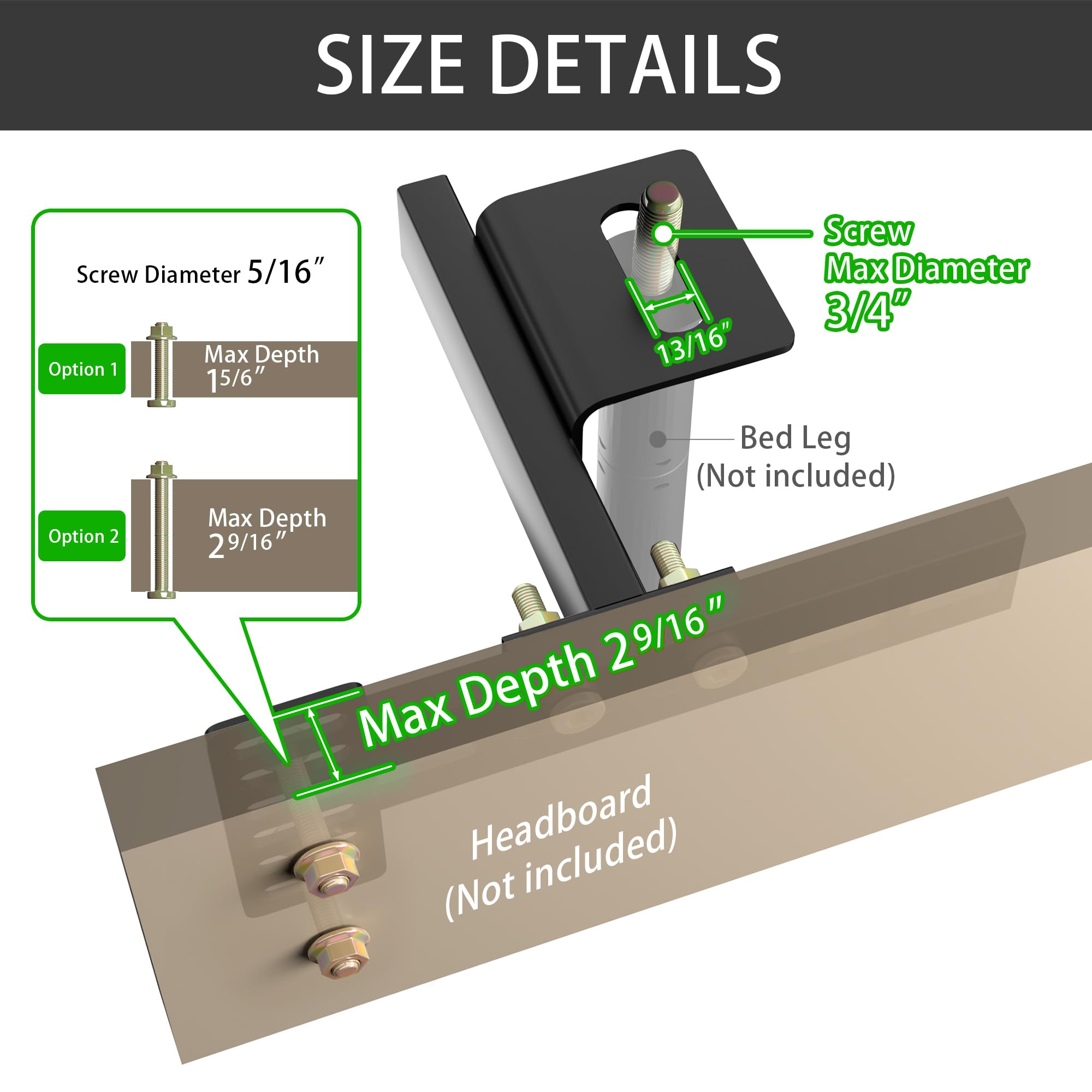 Hardware kit includes eight nuts, eight bolts, and a spanner.